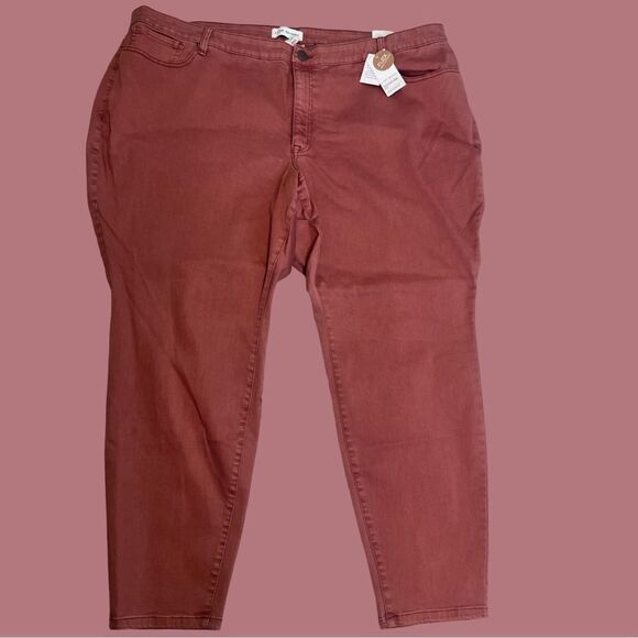 🫦 Lane Bryant mauve super stretch, mid rise, skinny jeans plus size 28 nwt - Picture 4 of 8